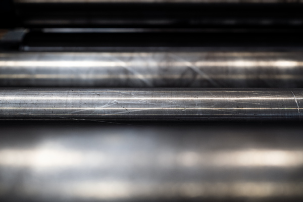 Brushed steel plate background texture horizontal, a close-up