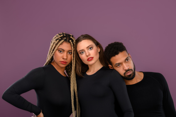 Portrait of group of multiethnic friends, concept of diversity and the friendship.